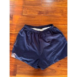 Head Vintage Navy Blue Running Shorts Mens Large Made in USA Mesh Liner Athletic